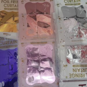 Cortina cuadrados metalizada