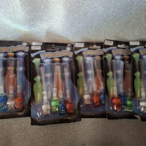 Anillos dedos luz led luces fibra óptica