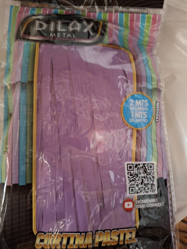 Cortina pastel lila