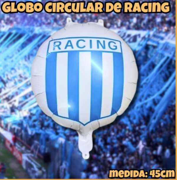 Globo  escudo racing fútbol 45cm